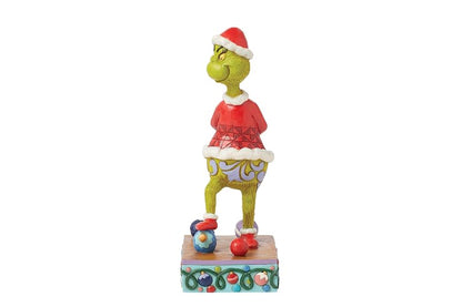 Grinch Santa Figurine | Jim Shore Enesco Handcrafted Stone Resin Christmas Sculpture, 7.25 Inch