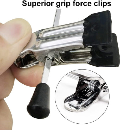 Northern Brothers Pants Hangers - 12 Pack Adjustable Metal Clips for Skirts & Trousers | Ideal for All Ages