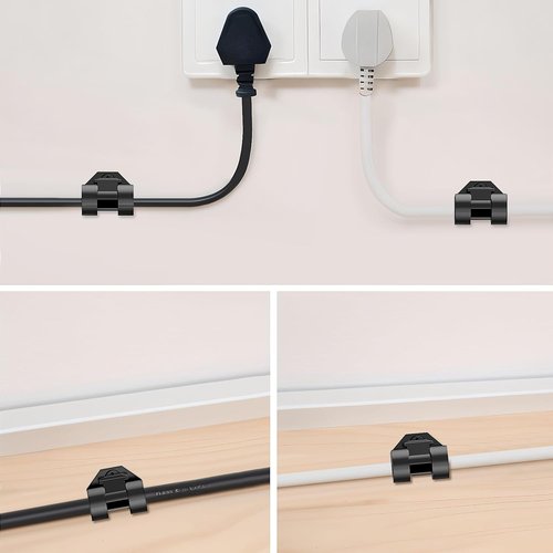 Lewufe Outdoor String Light Clips - Weatherproof Hooks for Hanging Christmas & Fairy Lights | 20 Pack, Black