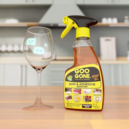 Goo Gone Adhesive Remover Spray Gel, Removes Chewing Gum, Grease, Tar, Stickers, Labels, Tape Residue, Oil, Blood, Lipstick, Mascara, 2 Pack & Sticker Lifter