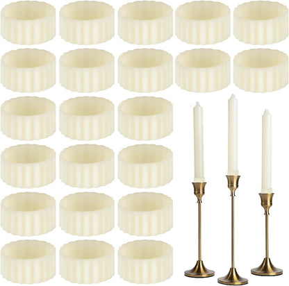 Skiennix 22 Pcs Rubber Candle Hugger - Silicone Taper Candle Grippers for Weddings & Home Decor