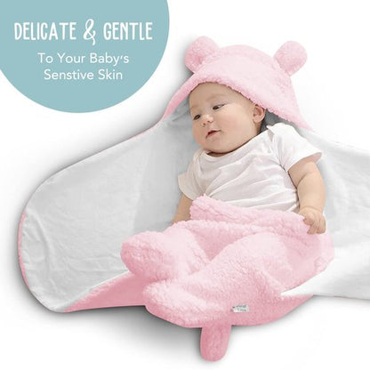 BlueMello Baby Swaddle Blanket - Ultra-Soft Plush Wrap for Infants 0-6 Months | Pink Receiving Blanket | Ideal Newborn Gift