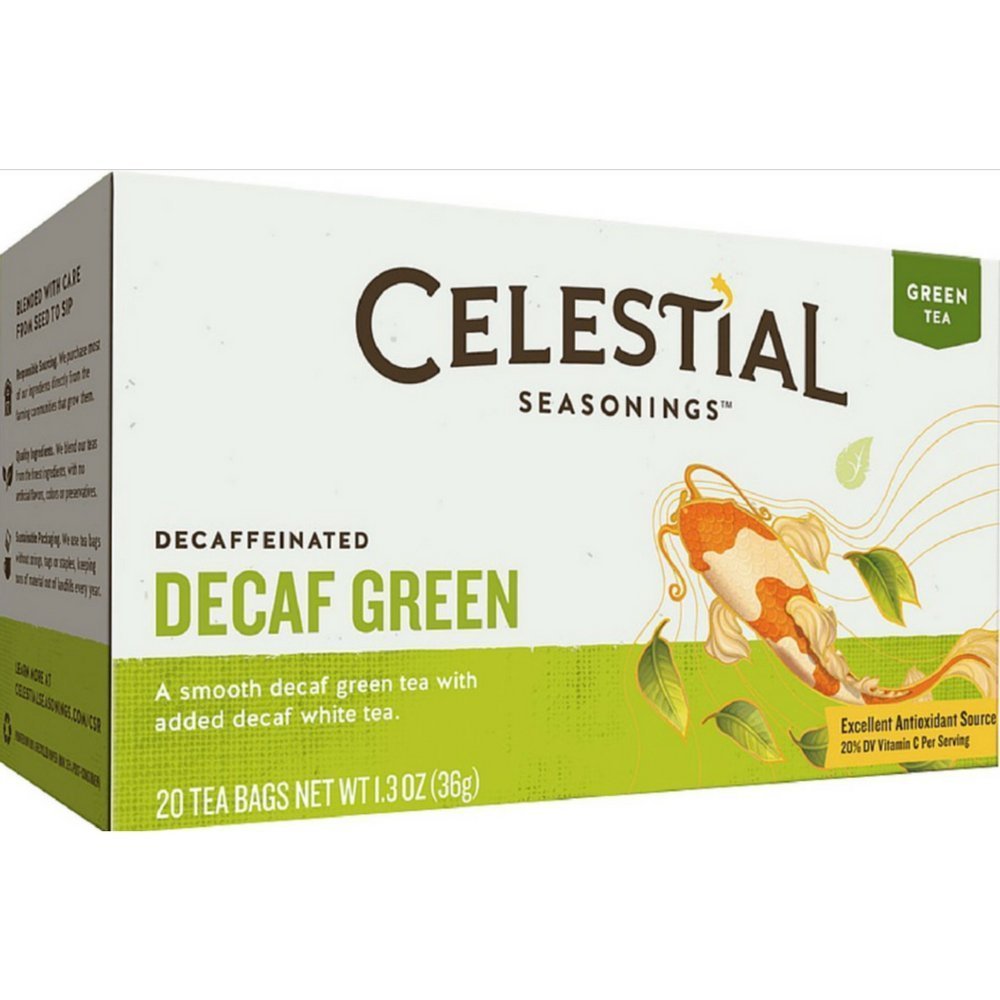 Celestial Seasonings Green Tea Decaf, 20 Tea Bags Per Box (Pack of 3 Boxes)