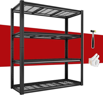 Heavy Duty Metal Garage Shelving Units - 2200LBS Adjustable Storage Shelves | 19.6" D x 39.37" W x 59.84" H