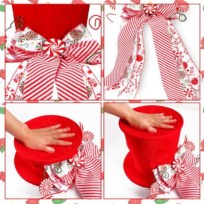 Christmas Candy Cane & Tree Topper Set - Holiday Decor