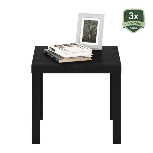 Furinno Classic Homey Square Parsons Side End Table, 1-Pack, Black