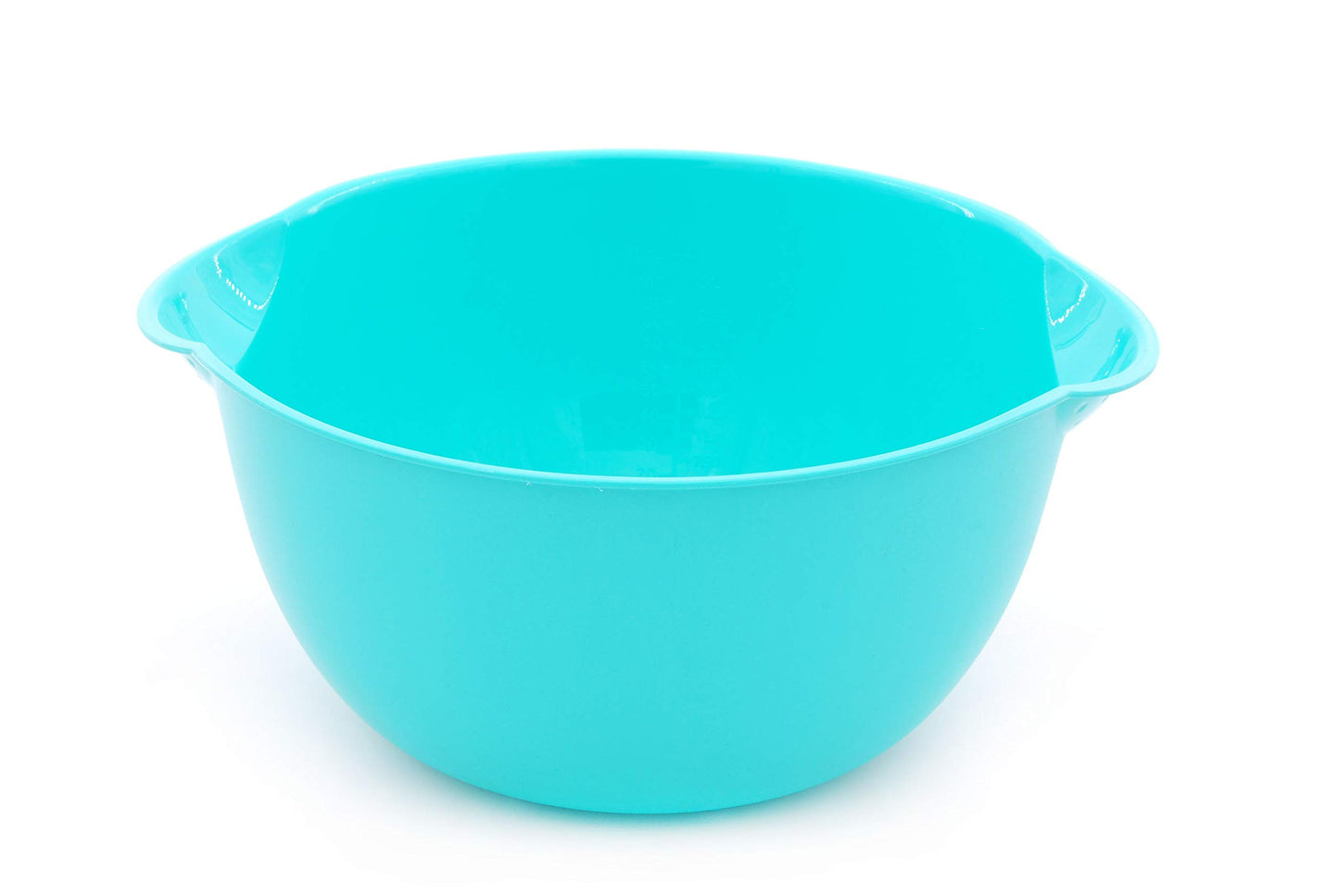 Mintra Home Mixing Bowl w/Colander (Large 4.5L, Teal) - For Washing & Draining Fruits And Vegetables - Heavy Duty Plastic for Baking, Cooking Supplies - Dishwasher Safe