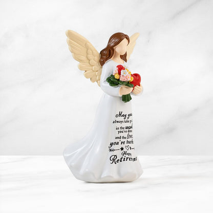Skiennix Angel Figurine - 7.1" Retirement Gift for Women | Happy Retirement Card & Home Decor