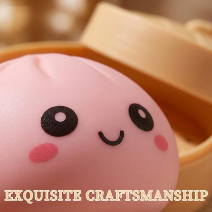 Dumpling Squishies - Colorful Mystery Dumpling Stress Balls | Soft Fidget Toy for Anxiety Relief (Pink)