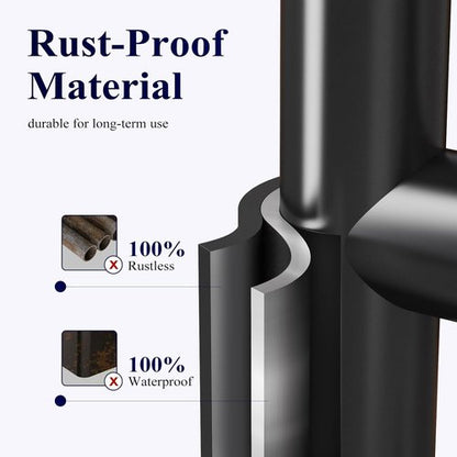 Kitsure Free Standing Toilet Paper Holder - Rustproof Metal Stand for 4 Rolls with Anti-Slip Base & Shelf | Black, Medium, 2-Pack