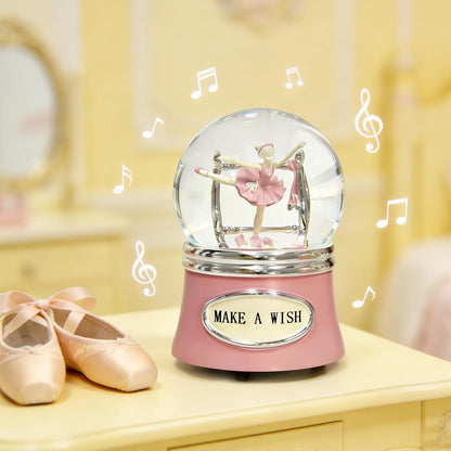 Skiennix Ballerina Snow Globe - Rotating Musical Dance Box | 100MM Plays Fur Elise - Perfect Gift for Dancers