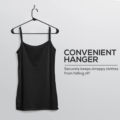 Utopia Home Plastic Hangers - Durable Space-Saving Closet Organizers | 100 Pack in Black for Shirts, Pants & Coats