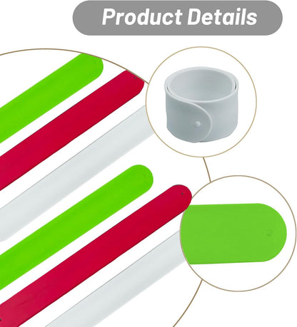 REDANHA Wrapping Paper Holder - 12 Silicone Covered Metal Strips for Gift Storage | Red, White, Green