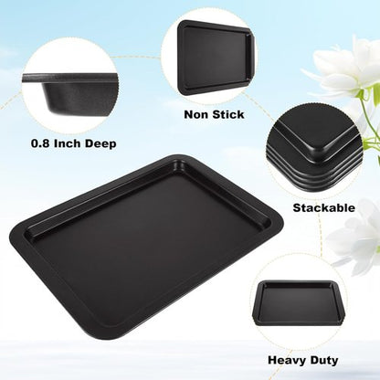 AKOLAFE Nonstick Baking Sheet Pan Set - 4 Pack 9x13 Cookie Sheets for Oven & Cooking