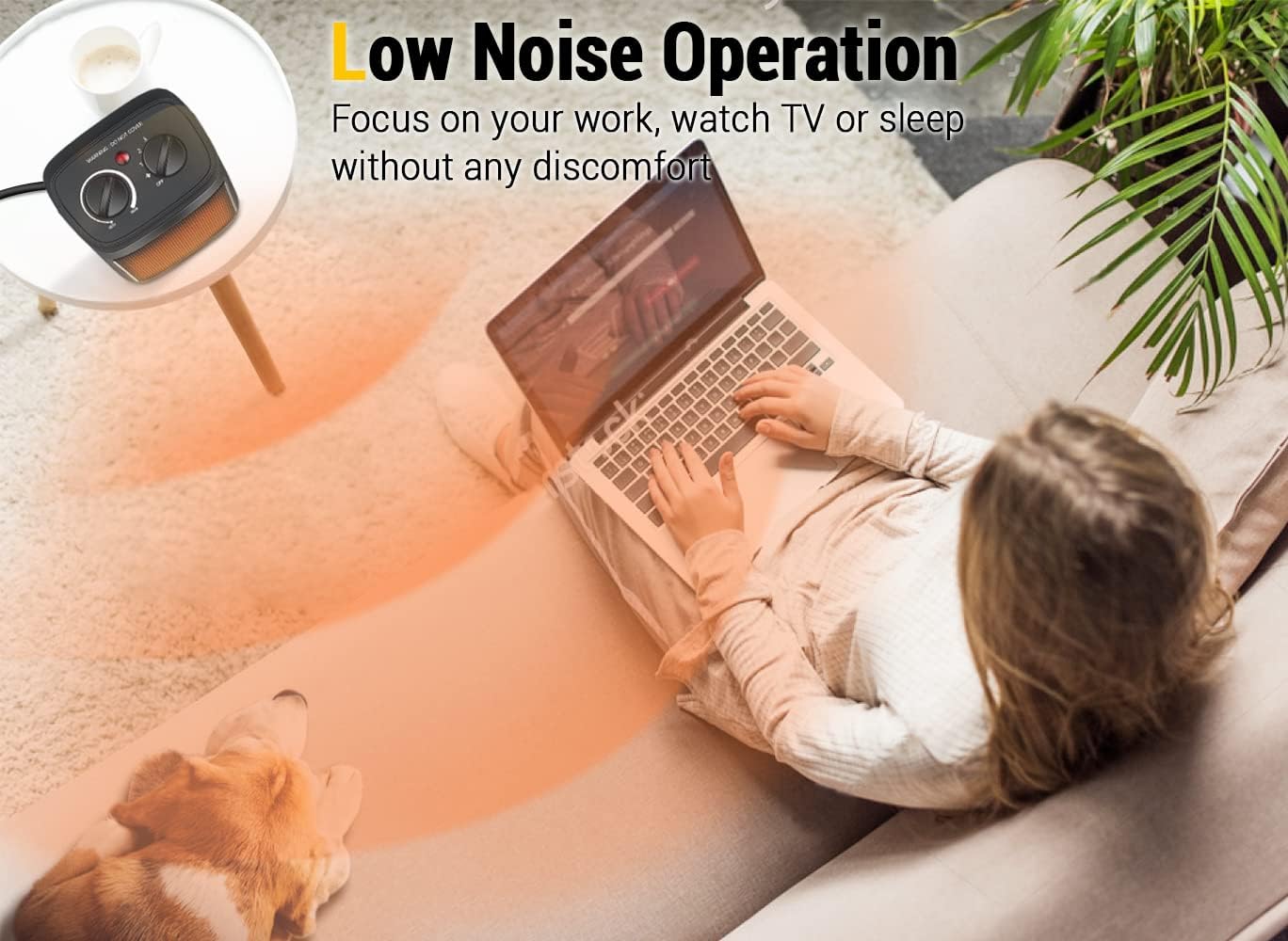 Skiennix 1500W Electric Space Heater - Portable Ceramic Heater with Thermostat & Fast Heating | Ideal for Bedroom & Office