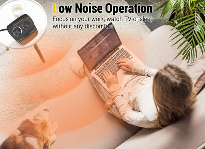 Skiennix 1500W Electric Space Heater - Portable Ceramic Heater with Thermostat & Fast Heating | Ideal for Bedroom & Office