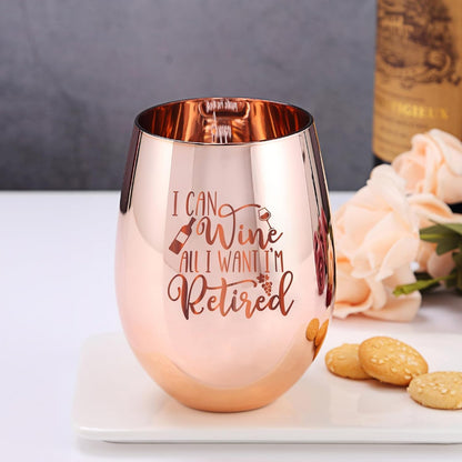 Retirement Gift for Woman - Retired Decorations - Funny Retirement Wine Glass for Women Coworker,Teacher,Nurse,Mom (I'm Retired)