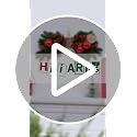 Artificial Christmas Swags 24 Inch 2 Pack Teardrop Holiday Decor with Berries Pinecones & Greens - Multi Color