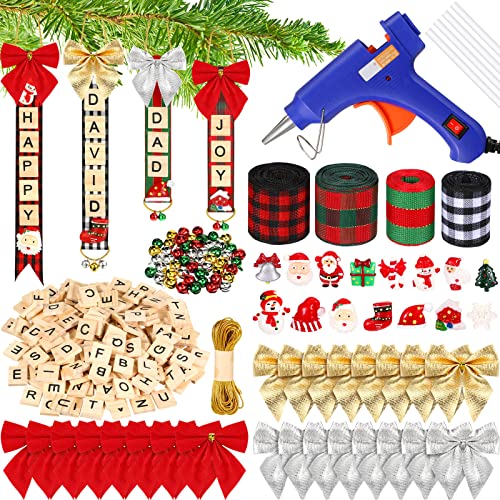 DIY Christmas Ornaments Craft Kit with Hot Glue Gun - Stylish