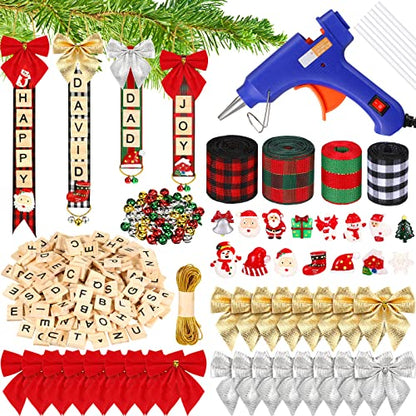 DIY Christmas Ornaments Craft Kit with Hot Glue Gun - Stylish