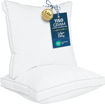 Utopia Bedding Bed Pillows - Soft & Fluffy Down Alternative | European Size, Set of 2, Cooling Comfort