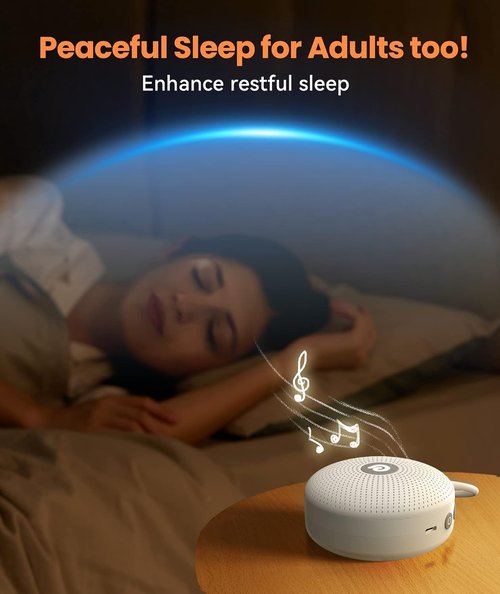 Dreamegg Portable Noise Machine - 21 Soothing Sounds & Powerful Battery | Ideal for Sleep & Travel