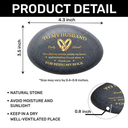 Thank You For Being My Rock Personalized Decorative Stone