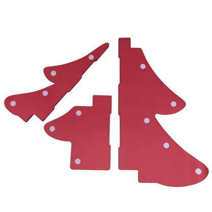 Christmas Red 70-Inch Paper Honeycomb Floor Tree - Foldable, Self-Standing