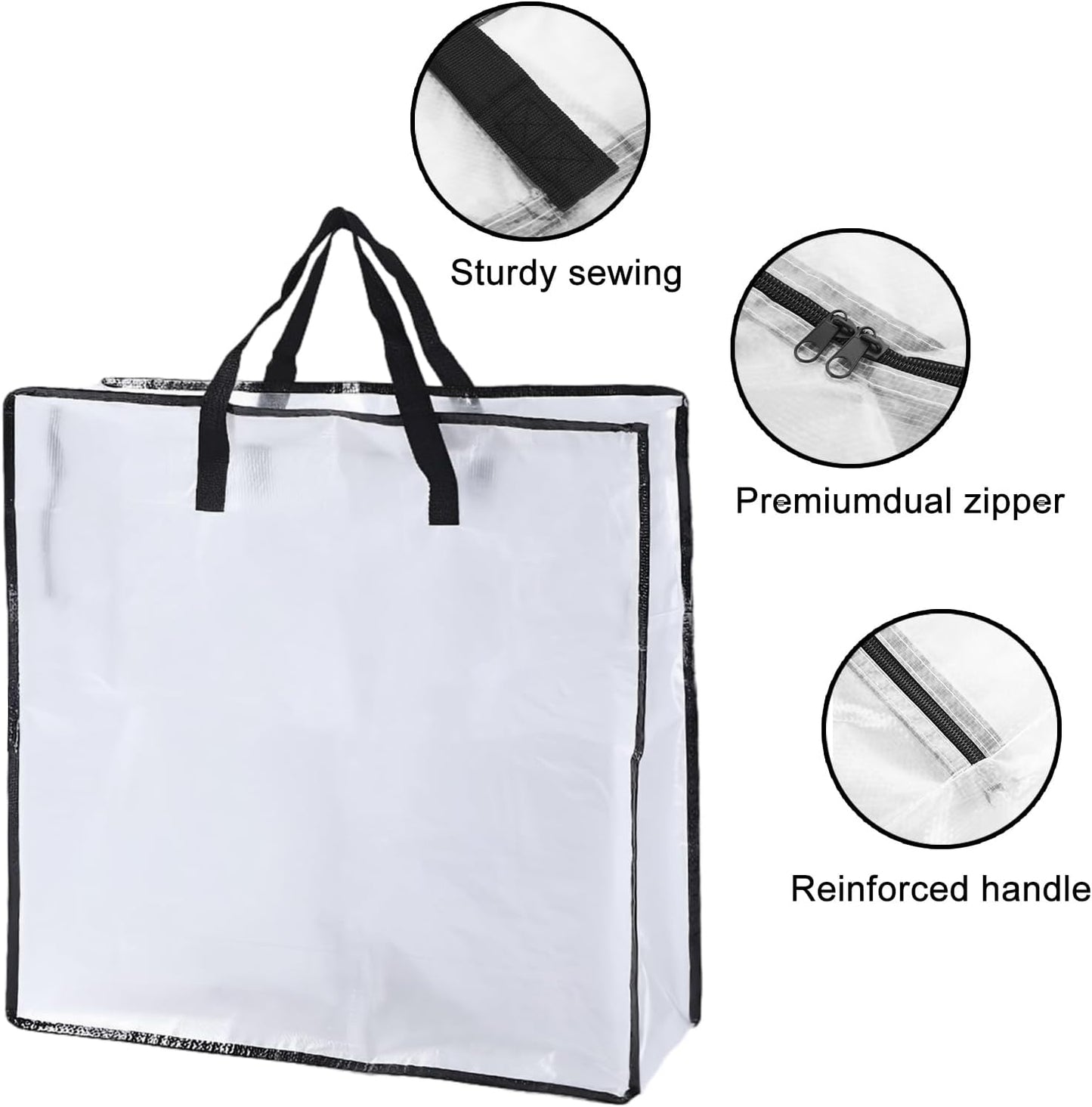 Skiennix Wreath Storage Bag - 26x9 Inch Christmas Wreath Container with Zipper & Handles | Underbed Organizer