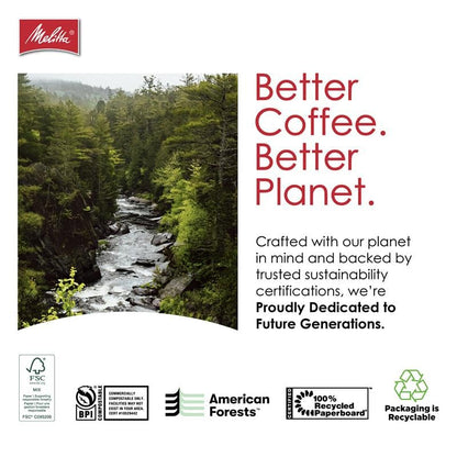 Melitta #4 Cone Coffee Filters - Natural Brown, 480 Total Filters | Fits 8-12 Cup Makers, Compostable & Tear-Resistant