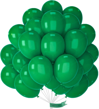 PartyWoo Dark Green Balloons - 100pcs 12 Inch Emerald Forest Green for Weddings & Celebrations