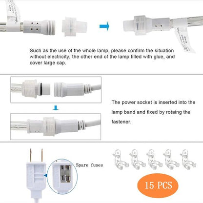 360 LED Rope Lights by [Brand Name] - 50ft Waterproof Flexible Tube Lights with 8 Modes for Outdoor & Indoor Decor