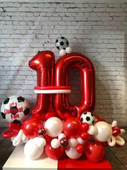 Red Number Balloon | 40-Inch 0 Number Balloons for Birthday Decorations | Perfect for Red Party Supplies