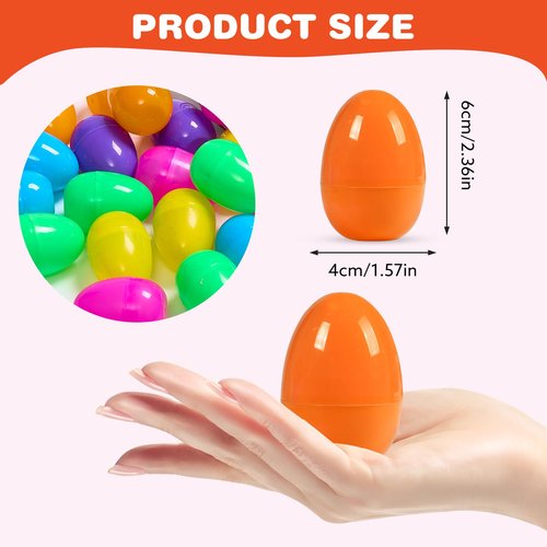 Biubumtu 30Pcs Fillable Easter Eggs, 2.36'' Plastic Bright Easter Eggs Empty Bulk Assortment, Perfect for Easter Egg Hunt/Surprise Egg