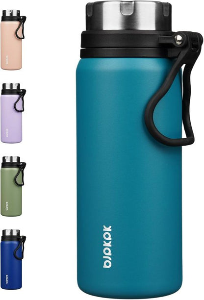 BJPKPK Stainless Steel Water Bottle - 25oz Insulated Flask | Double Wall Leakproof Design, Laguna Color