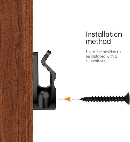 GEZIDEA String Light Hanger Hooks - Screw-In Clips for Christmas & LED Lights | Black, 50 Pack