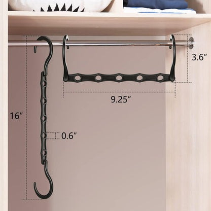 AMKUFO Closet Organizers - 12 Pack Space-Saving Hangers for Efficient Closet Organization | Ideal for Dorms & Small Apartments