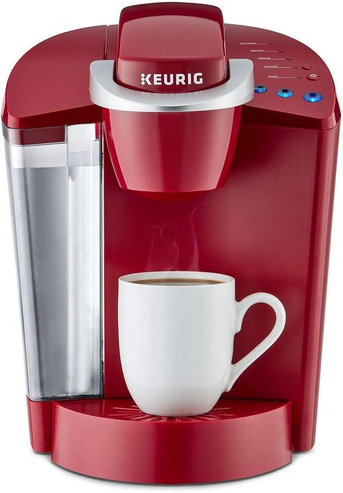 Keurig K-Classic Coffee Maker - Single Serve, Red Finish, Easy Brewing Experience