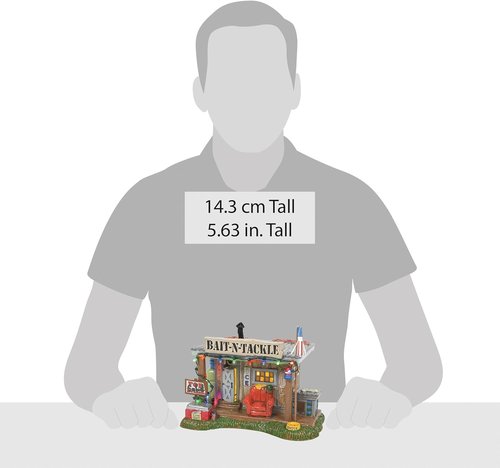 Department 56 | Original Snow Village Cousin Eddie's Bait Shop Lit Building - 5.63 Inch, Multicolor