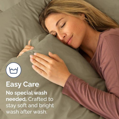 King Standard Pillow Cases Set of 2 - Ultra-Soft Hotel Quality Pillowcase Covers - Comfy, Cozy & Fade Free - Wrinkle Resistant - Machine Washable Pillow Protectors - 2 Piece Set - Khaki