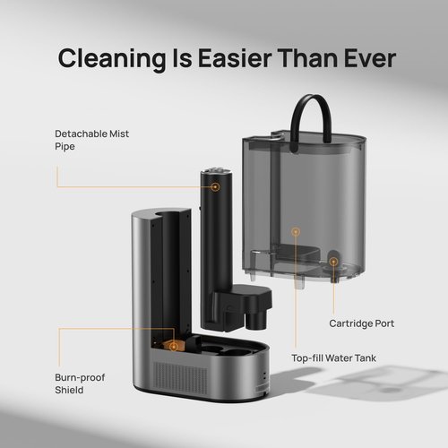 DREO 6L Humidifiers for Bedroom, Smart Warm & Cool Mist for Large Room, 60Hr Quiet Runtime for Baby, Plant, Humidity Sensor, Indicator Light, 12H Timer, Google/Alexa, HM713S