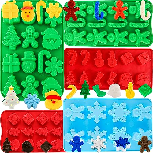 Christmas Silicone Molds Set for Baking Chocolate Candies & Decorations