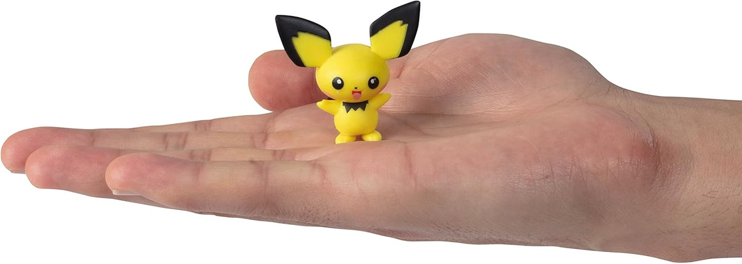 Pokémon Battle Figure Toy Set - 6 Collectible Figures Including Pichu, Yamper & More | Perfect Gift for Kids 4+