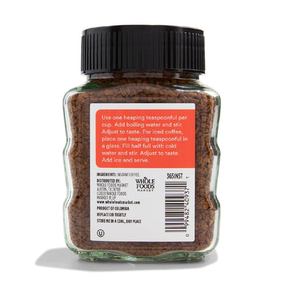365 by Whole Foods Market - Dark Roast Instant Coffee - Rich Flavor, 3.5 Ounce