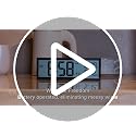Digital Alarm Clock Battery Operated 8.5-Inch Wireless Wall Clock - Black