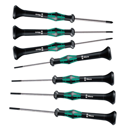Wera Precision Screwdriver Set - 7-Piece Kraftform Micro Slotted & Phillips | PH 00-01/2050