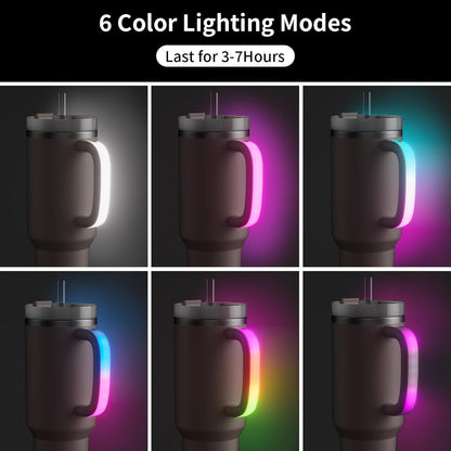 Stanley 40oz/30oz LED Light-Up Tumbler Handle - Comfortable & Stylish Rose Quartz Accessory