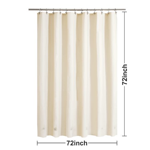 Barossa Design Clear Pink Shower Curtain Liner - PEVA Heavy Duty Shower Liner with 6 Magnets and Metal Grommets, 72" x 72" Waterproof Bathroom Curtains - Clear Pink