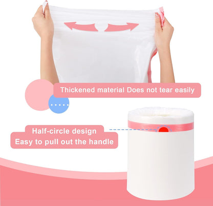 Thickened 4 Gallon Drawstring Trash Bags by [Brand Name] - Durable & Stretchy for Kitchen, Office, Bathroom | 100 Count