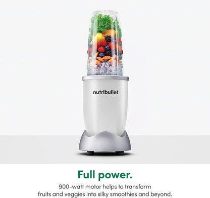NutriBullet Pro 13-Piece Blender Set - Powerful 900W Motor in Sleek White Finish